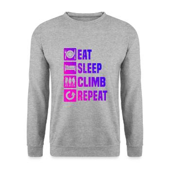 Grimpeurs Escalade Bloc Grimpeurs Bloc - Sweat-shirt Unisexe - gris chiné - Devant - Alina (178cm) & Michal (187cm)