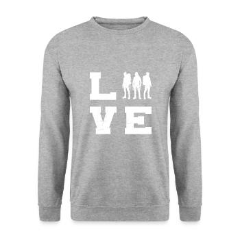 Femmes Hommes Escalade Escalade de bloc - Sweat-shirt Unisexe - gris chiné - Devant - Alina (178cm) & Michal (187cm)