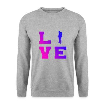 Bouldering Climbers Bouldering Bouldering Women - Unisex Sweatshirt - salt & pepper - Front - Alina (178cm) & Michal (187cm)