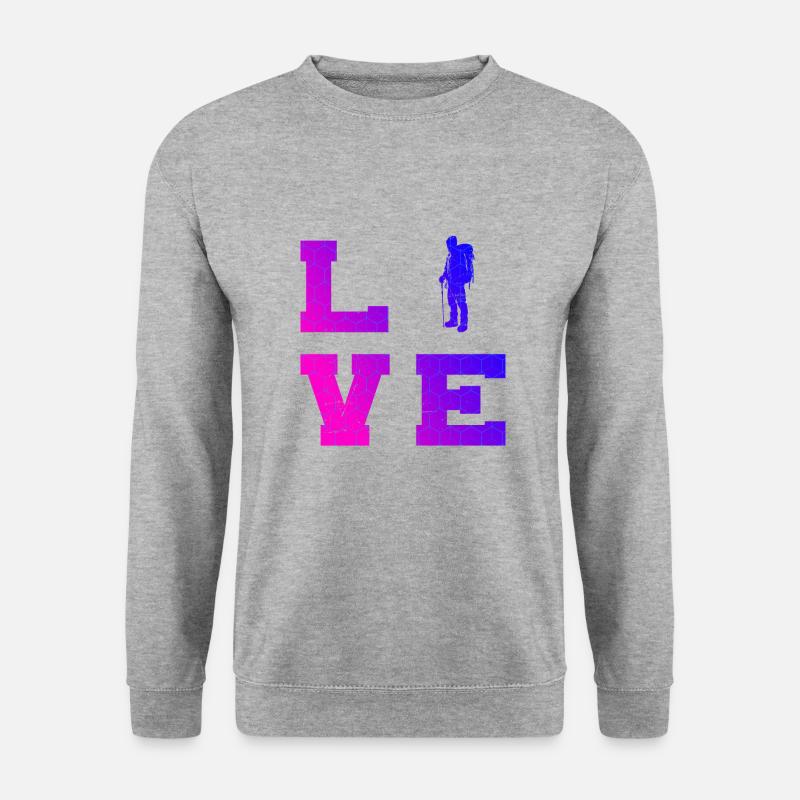 Bouldering Kletterer Bouldern Boulder Damen - Unisex Pullover - Weißgrau meliert