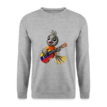 Oiseau national du Venezuela - Sweat-shirt Unisexe - gris chiné - Devant - Alina (178cm) & Michal (187cm)
