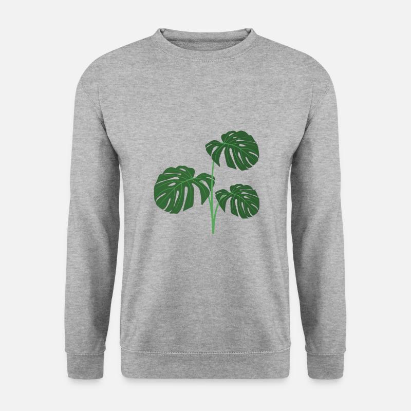Pflanze - Unisex Pullover - Weißgrau meliert