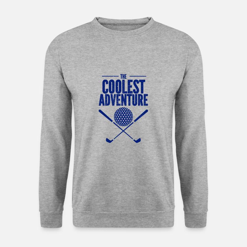 Golf - Golfclub Goldspieler Birdie Elite Luxus - Unisex Pullover - Weißgrau meliert