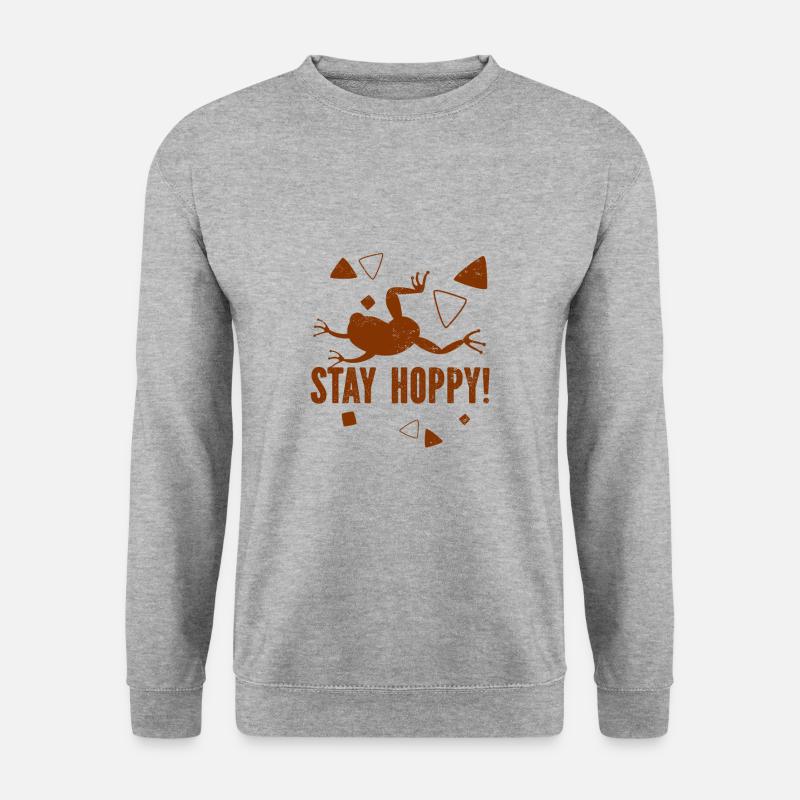 Gecko - Amphibie Tier - Unisex Pullover - Weißgrau meliert