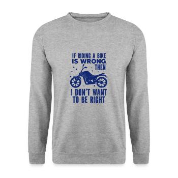 Motorcycle Motocross Bike Racing Motorsport - Unisex Sweatshirt - salt & pepper - Front - Alina (178cm) & Michal (187cm)