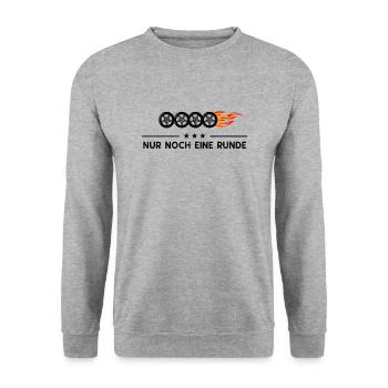 Nur Noch Eine Runde Auto Tuning KFZ Mechatroniker - Unisex Pullover - Weißgrau meliert - Vorne - Alina (178cm) & Michal (187cm)