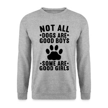 Chiens Propriétaire de chien promeneurs amoureux des chiens - Sweat-shirt Unisexe - gris chiné - Devant - Alina (178cm) & Michal (187cm)