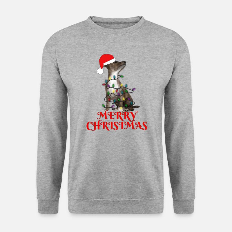 Christmas Gift Dog String Lights - Unisex Sweatshirt - salt & pepper