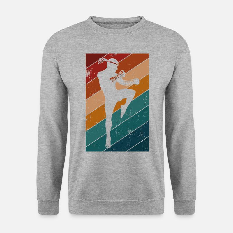 Thaiboxen Muay Thai - Unisex Pullover - Weißgrau meliert