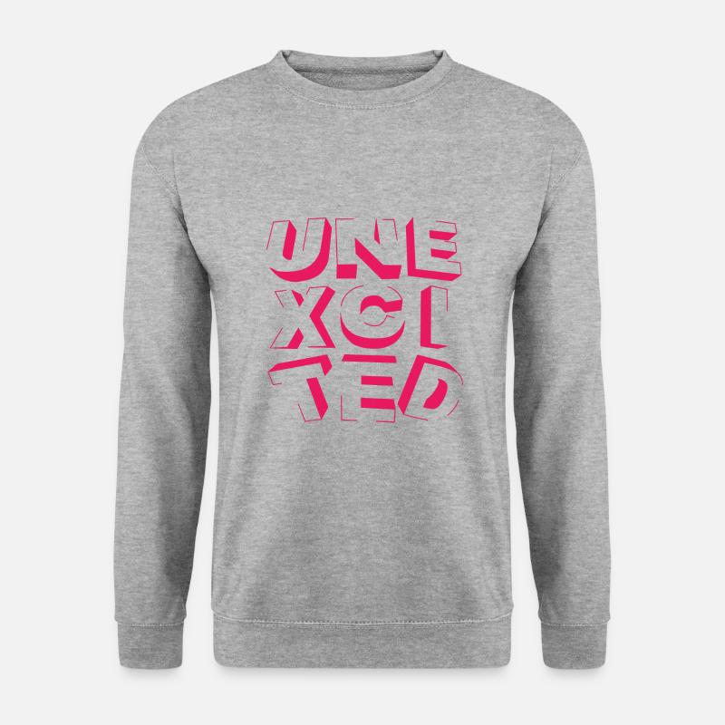 unexcited red - Unisex Pullover - Weißgrau meliert