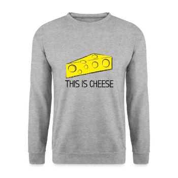 This is cheese - Unisex Pullover - Weißgrau meliert - Vorne - Alina (178cm) & Michal (187cm)