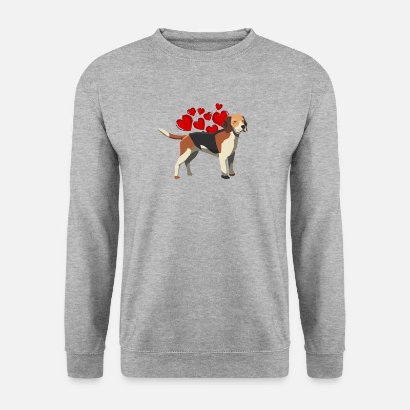 Lovely Dog! - Unisex Pullover - Weißgrau meliert