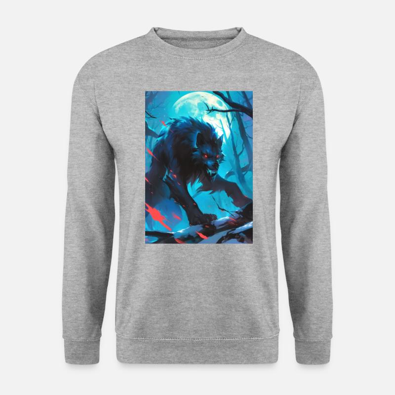 Werewolf Werwolf - Unisex Pullover - Weißgrau meliert