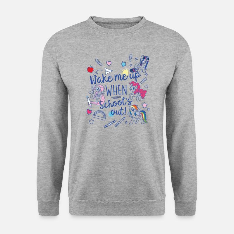 My Little Pony Design Wake Me Up When School's Out - Unisex Pullover - Weißgrau meliert