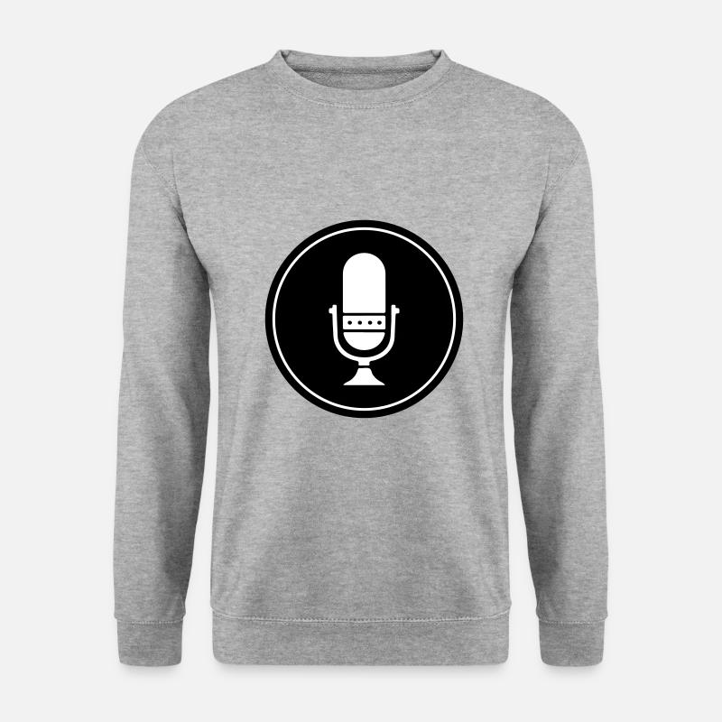 Podcast Microphone Icon - Unisex Sweatshirt - salt & pepper