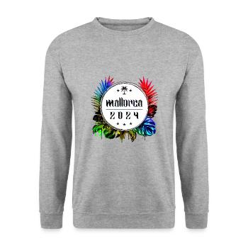 Mallorca 2024 Colorful - Unisex Sweatshirt - salt & pepper - Front - Alina (178cm) & Michal (187cm)