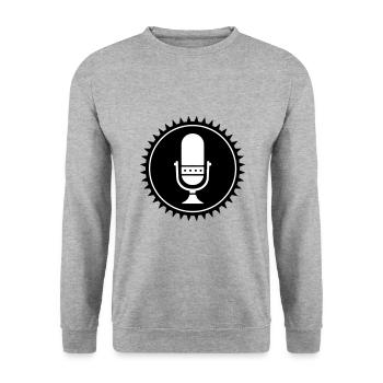Icône de podcast du microphone - Sweat-shirt Unisexe - gris chiné - Devant - Alina (178cm) & Michal (187cm)