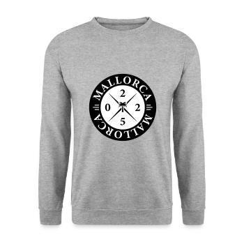 Mallorca 2025 - Unisex Pullover - Weißgrau meliert - Vorne - Alina (178cm) & Michal (187cm)