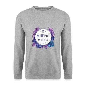 Mallorca 2025 - Unisex Pullover - Weißgrau meliert - Vorne - Alina (178cm) & Michal (187cm)