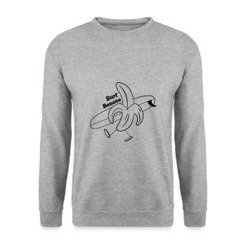 Banane - Sweat-shirt Unisexe - gris chiné - Devant - Alina (178cm) & Michal (187cm)