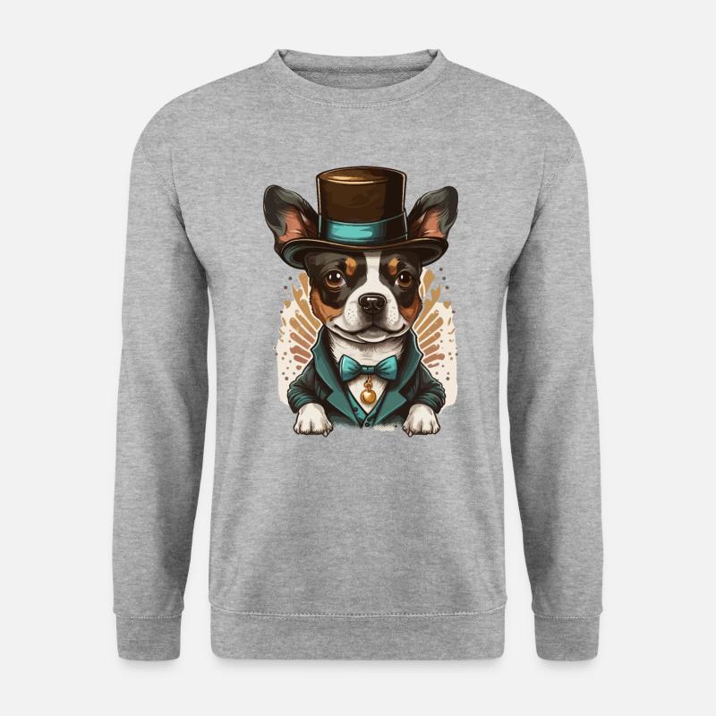 Hunde-Tricks - Unisex Pullover - Weißgrau meliert