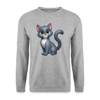 Carthusian 12 - Unisex Sweatshirt - salt & pepper - Front - Alina (178cm) & Michal (187cm)