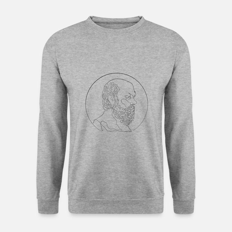 Aristoteles - Unisex Pullover - Weißgrau meliert