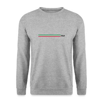 Italia - Unisex Pullover - Weißgrau meliert - Vorne - Alina (178cm) & Michal (187cm)