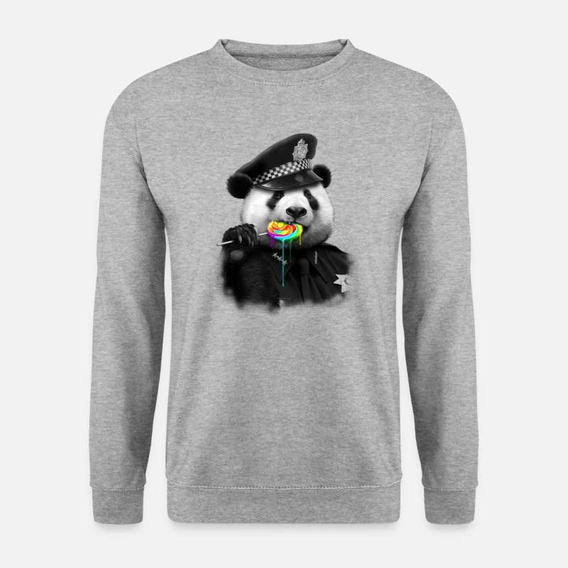 LOLLYPOP COP - Unisex Pullover - Weißgrau meliert