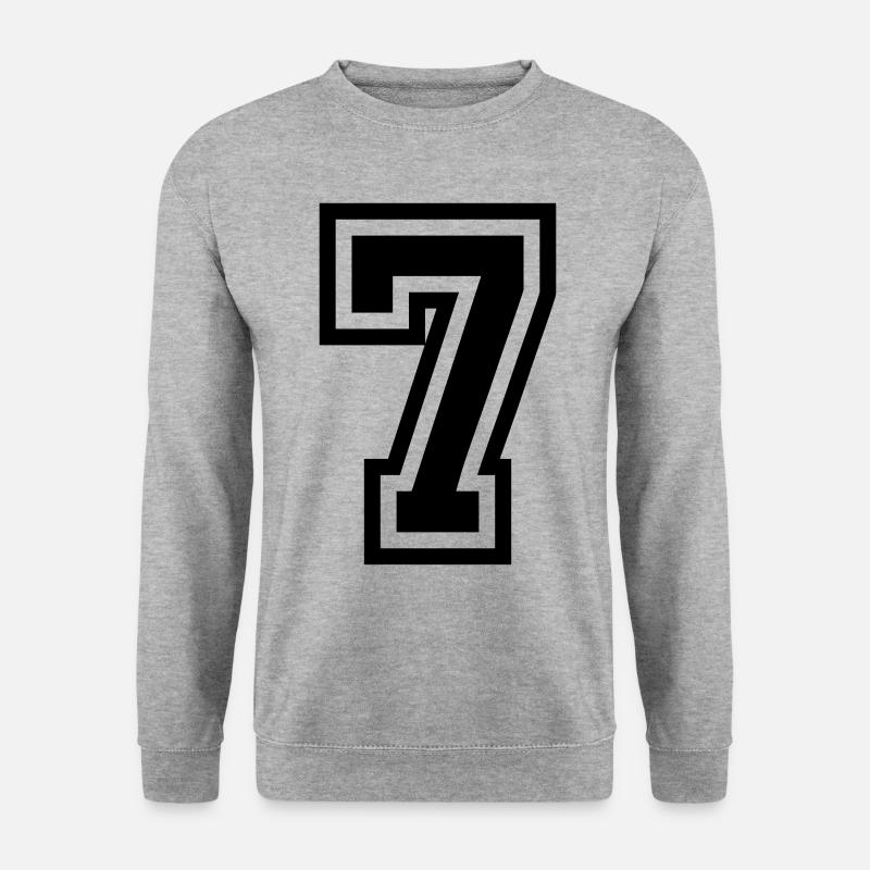 7 Number symbol - Unisex Sweatshirt - salt & pepper