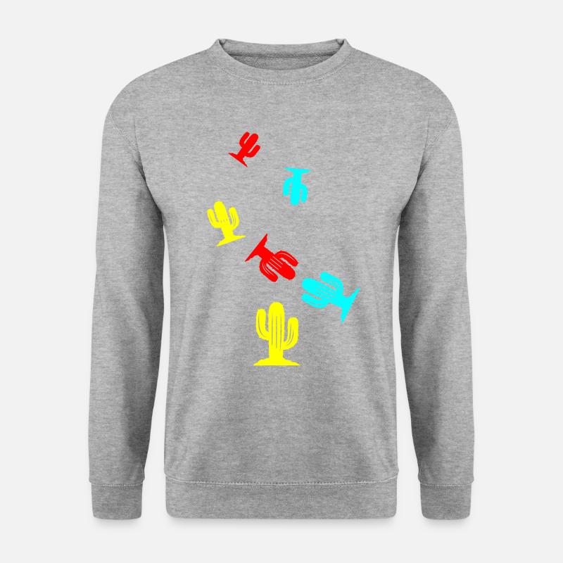 Kaktus Symbol - Unisex Pullover - Weißgrau meliert