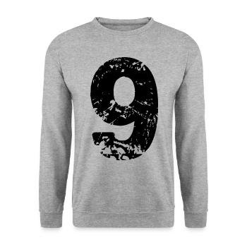 Maillot à 9 chiffres - Sweat-shirt Unisexe - gris chiné - Devant - Alina (178cm) & Michal (187cm)
