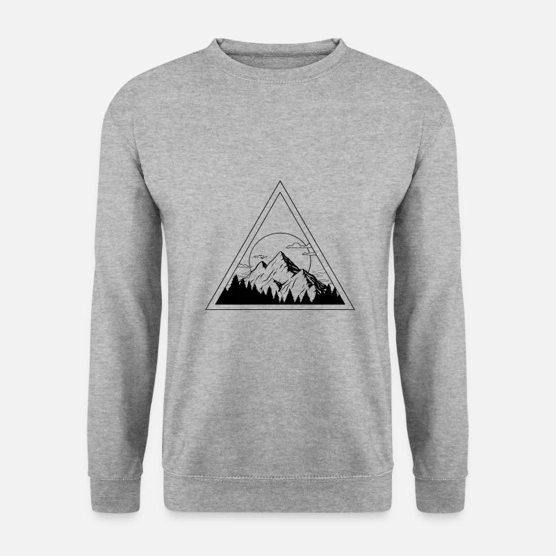 Berge - Unisex Pullover - Weißgrau meliert