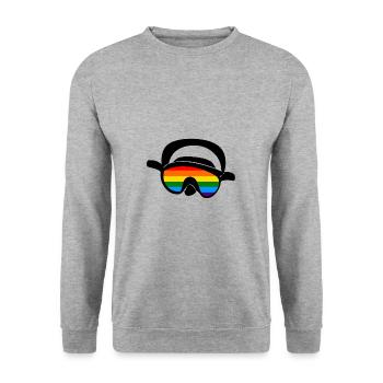 Diving mask diver rainbow - Unisex Sweatshirt - salt & pepper - Front - Alina (178cm) & Michal (187cm)