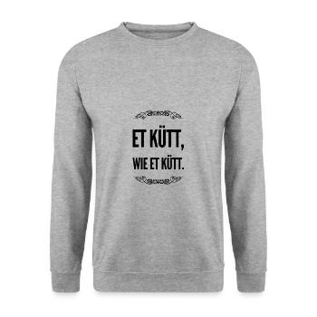 Cologne - Sweat-shirt Unisexe - gris chiné - Devant - Alina (178cm) & Michal (187cm)