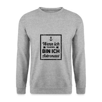 Tauchen - Unisex Pullover - Weißgrau meliert - Vorne - Alina (178cm) & Michal (187cm)
