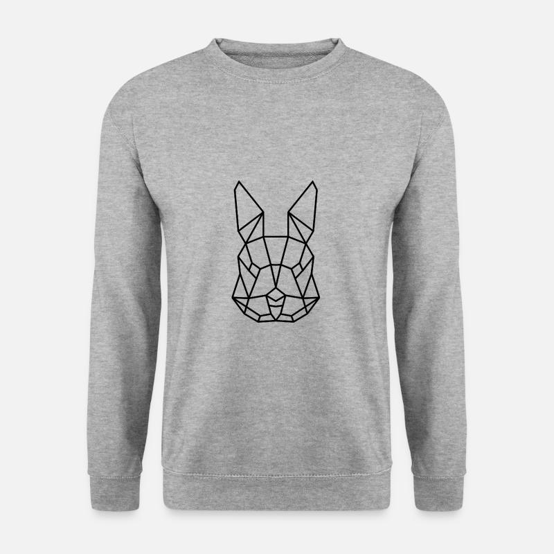 Bunny rabbit black poly - Unisex Sweatshirt - salt & pepper