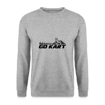 Go karting - Unisex Sweatshirt - salt & pepper - Front - Alina (178cm) & Michal (187cm)