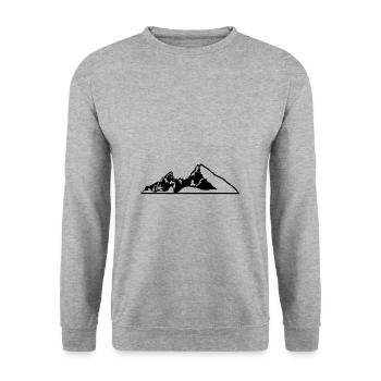 Montagnes Alpines Alpinisme - Sweat-shirt Unisexe - gris chiné - Devant - Alina (178cm) & Michal (187cm)