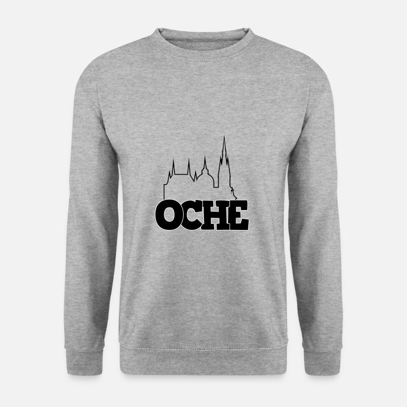 Oche Aachen Euregio Aachener Dom - Unisex Pullover - Weißgrau meliert