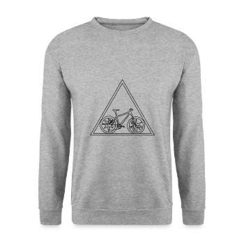 bicycle - Unisex Sweatshirt - salt & pepper - Front - Alina (178cm) & Michal (187cm)