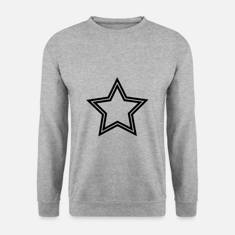Stern - Unisex Pullover - Weißgrau meliert