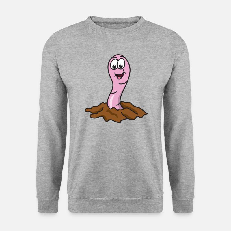 Funny Cute Cool Earthworm - Unisex Sweatshirt - salt & pepper