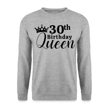 30th birthday - Unisex Sweatshirt - salt & pepper - Front - Alina (178cm) & Michal (187cm)