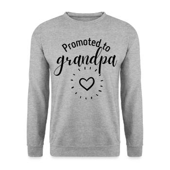 Promoted to Grandpa - Unisex Sweatshirt - salt & pepper - Front - Alina (178cm) & Michal (187cm)