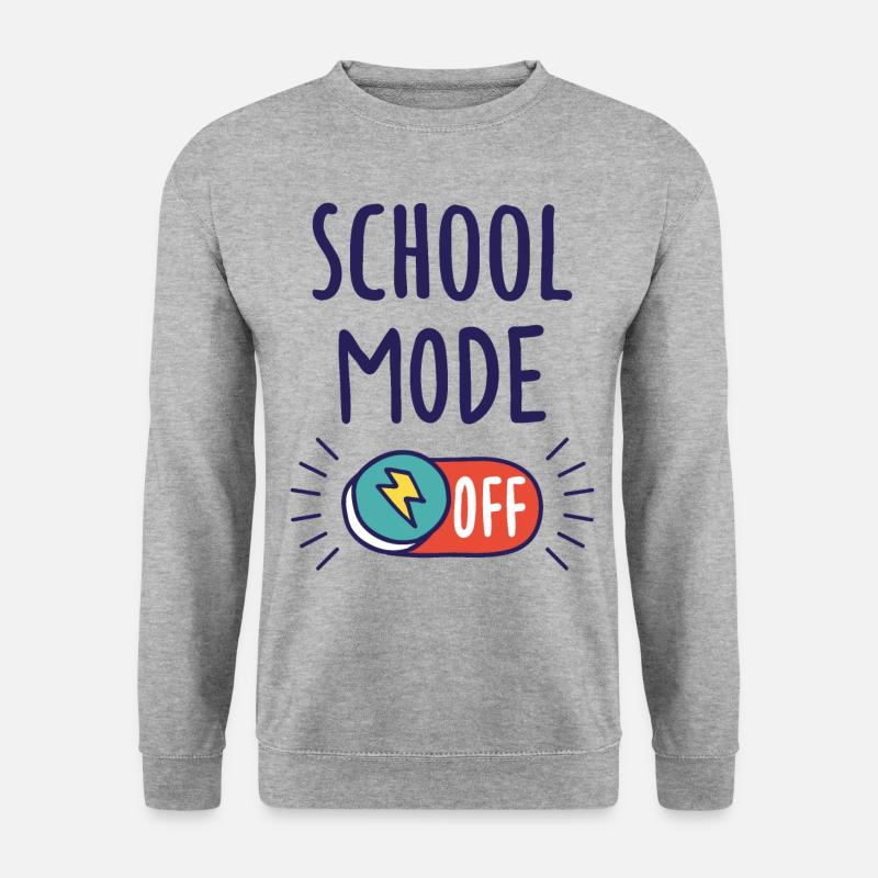 Schule Modus Aus - Unisex Pullover - Weißgrau meliert