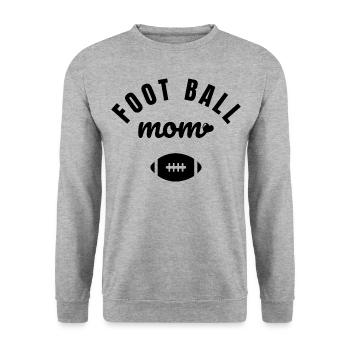 Fußball Mama - Unisex Pullover - Weißgrau meliert - Vorne - Alina (178cm) & Michal (187cm)