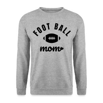 Fußball Mama - Unisex Pullover - Weißgrau meliert - Vorne - Alina (178cm) & Michal (187cm)