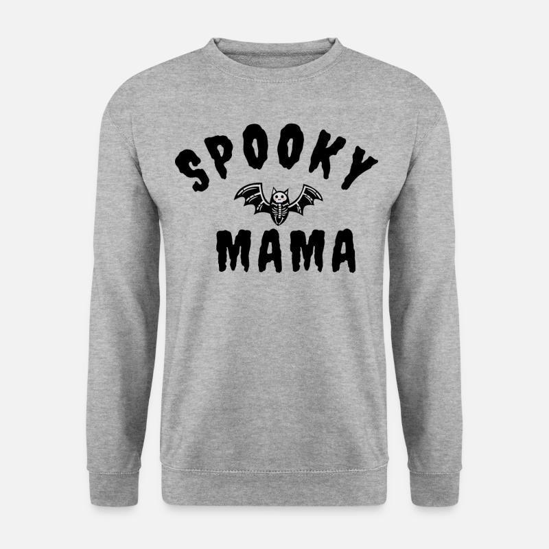 gruselige Mama - Unisex Pullover - Weißgrau meliert