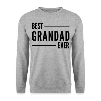 BEST GRANDAD EVER. GRANDAD GIFT - Unisex Sweatshirt - salt & pepper - Front - Alina (178cm) & Michal (187cm)